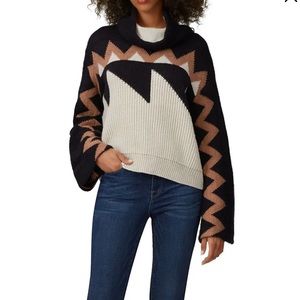 Nude Chevron turtleneck sweater size 42.      FF